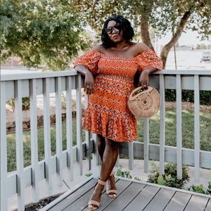 Off the shoulder mini dress